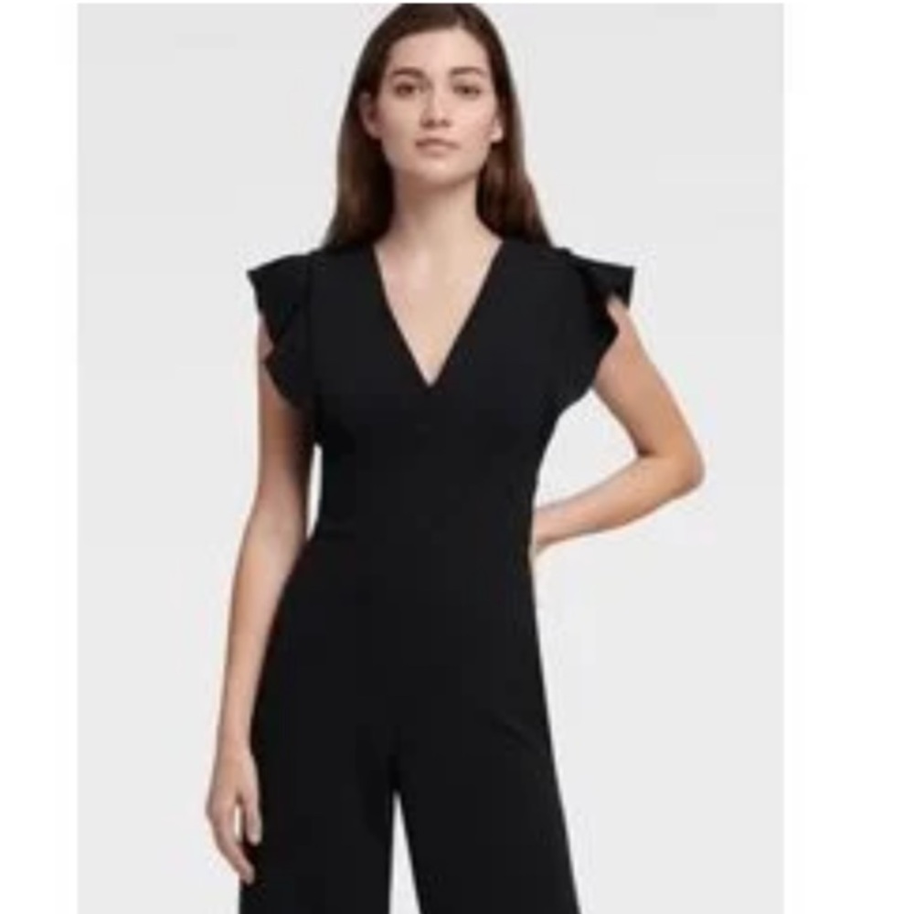 DkNy black wide leg jumpsuit size 6 - Picture 3 of 10